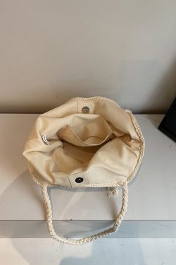 2025 Summer Handmade Knitted Shoulder Bag for Women - Woven Yarn Beach & Travel Bag in Trendy Fashion