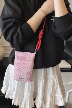 2025 Summer High-End Lightweight Color-Blocking Mini Crossbody Bag for Women - Stylish Zipper Phone Bag