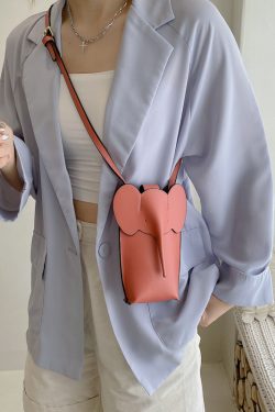 2025 Summer High-End Mini Crossbody Bag for Women - Cute Elephant Design for Coins and Mobile Phone