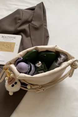 2025 Summer High-End Pleated Bucket Bag for Women - Stylish Shoulder Crossbody Phone Bag