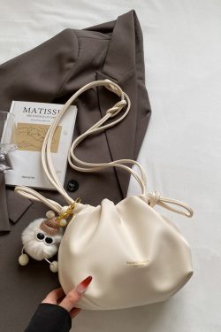 2025 Summer High-End Pleated Bucket Bag for Women - Stylish Shoulder Crossbody Phone Bag