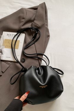 2025 Summer High-End Pleated Bucket Bag for Women - Stylish Shoulder Crossbody Phone Bag