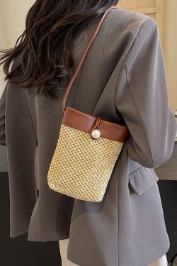 2025 Summer Lightweight Woven Mini Straw Bag for Women, Small Phone Crossbody Bag, Trendy and Stylish Accessory