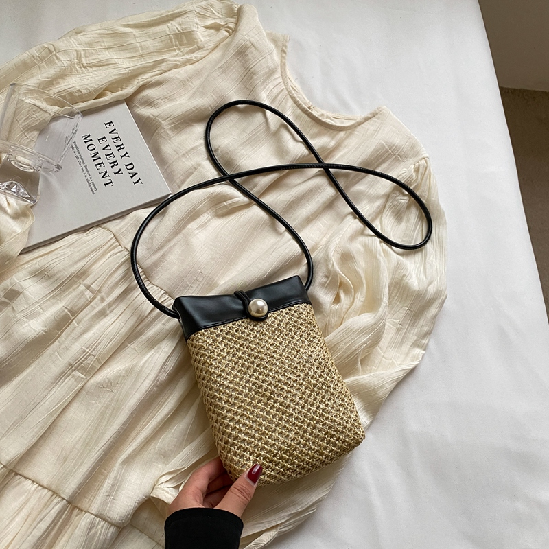 2025 Summer Lightweight Woven Mini Straw Bag for Women, Small Phone Crossbody Bag, Trendy and Stylish Accessory 2025 Summer Lightweight Woven Mini Straw Bag for Women, Small Phone Crossbody Bag, Trendy and Stylish Accessory