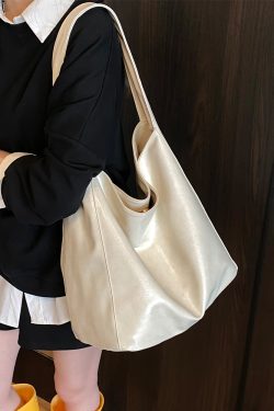 2025 Summer Minimalist Large-Capacity Tote Bag for Women, Versatile Shoulder Bag, Korean Style High-End Underarm Bag