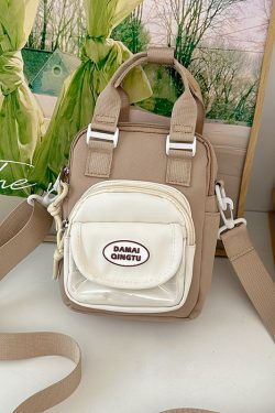 2025 Summer Nylon Tote Bag for Women - Lightweight Color-Blocking Crossbody Phone Bag in Trendy Dopamine Colors
