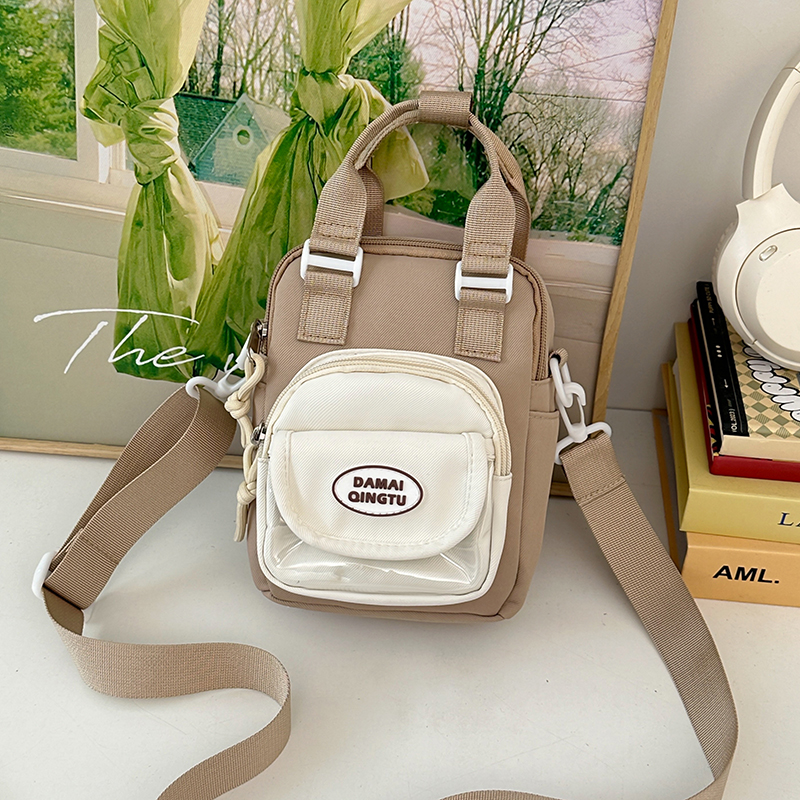 2025 Summer Nylon Tote Bag for Women - Lightweight Color-Blocking Crossbody Phone Bag in Trendy Dopamine Colors 2025 Summer Nylon Tote Bag for Women - Lightweight Color-Blocking Crossbody Phone Bag in Trendy Dopamine Colors