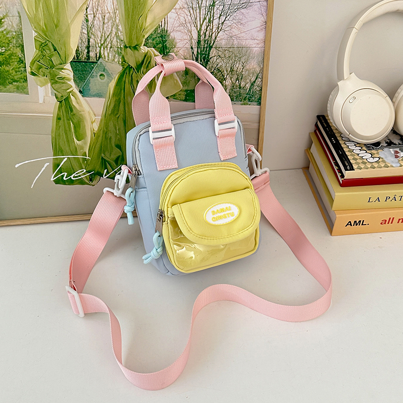 2025 Summer Nylon Tote Bag for Women - Lightweight Color-Blocking Crossbody Phone Bag in Trendy Dopamine Colors 2025 Summer Nylon Tote Bag for Women - Lightweight Color-Blocking Crossbody Phone Bag in Trendy Dopamine Colors