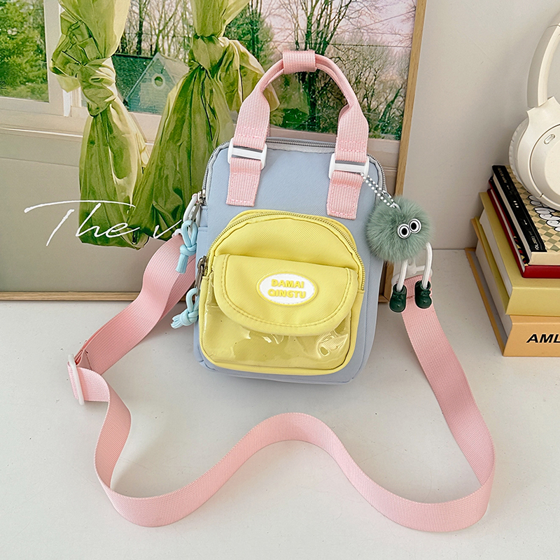 2025 Summer Nylon Tote Bag for Women - Lightweight Color-Blocking Crossbody Phone Bag in Trendy Dopamine Colors 2025 Summer Nylon Tote Bag for Women - Lightweight Color-Blocking Crossbody Phone Bag in Trendy Dopamine Colors