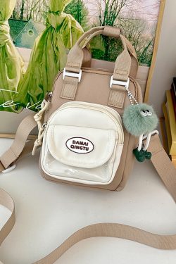 2025 Summer Nylon Tote Bag for Women - Lightweight Color-Blocking Crossbody Phone Bag in Trendy Dopamine Colors