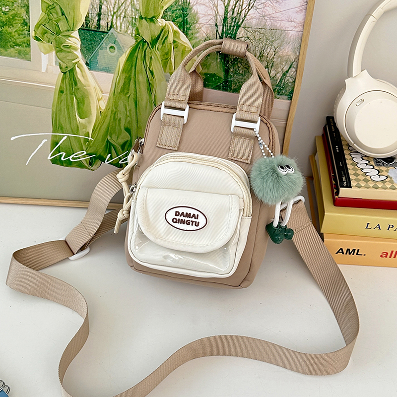 2025 Summer Nylon Tote Bag for Women - Lightweight Color-Blocking Crossbody Phone Bag in Trendy Dopamine Colors 2025 Summer Nylon Tote Bag for Women - Lightweight Color-Blocking Crossbody Phone Bag in Trendy Dopamine Colors