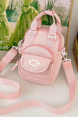 2025 Summer Nylon Tote Bag for Women - Lightweight Color-Blocking Crossbody Phone Bag in Trendy Dopamine Colors