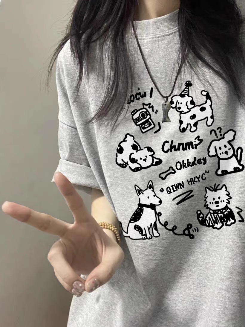 2025 Summer Plus Size Pure Cotton Loose Short Sleeve T-Shirt for Women - Casual American Style Top 2025 Summer Plus Size Pure Cotton Loose Short Sleeve T-Shirt for Women - Casual American Style Top