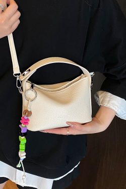 2025 Summer White Crossbody Bag - Stylish High-End Small Handbag Tote for Women, Versatile Casual Fashion Accessory