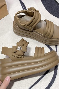 2025 Summer Women's Casual Platform Sandals - Height-Increasing, Thick-Soled Roman Style for Outdoor Comfort