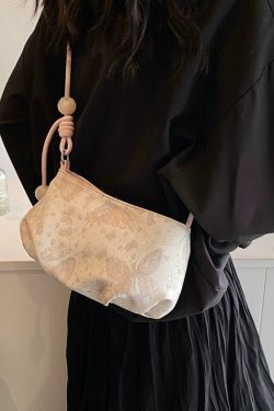 2025 Summer Women's Chinese-Style Embroidered Saddle Bag - Minimalist Casual Versatile Crossbody Bag