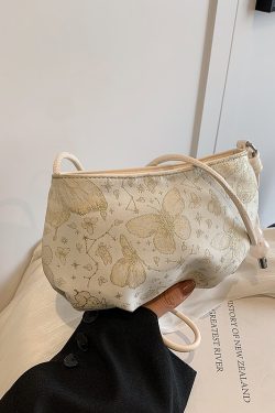 2025 Summer Women's Chinese-Style Embroidered Saddle Bag - Minimalist Casual Versatile Crossbody Bag