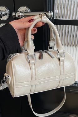 2025 Summer Women's Handheld Bowling Bag - Minimalist Pleated Crossbody Bag, Trendy Niche Style for Fashion Lovers