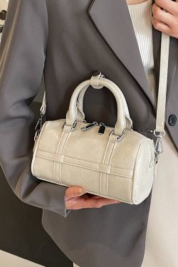 2025 Summer Women's Handheld Bowling Bag - Minimalist Pleated Crossbody Bag, Trendy Niche Style for Fashion Lovers