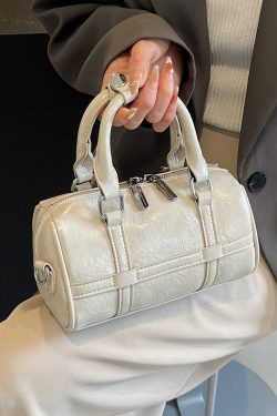 2025 Summer Women's Handheld Bowling Bag - Minimalist Pleated Crossbody Bag, Trendy Niche Style for Fashion Lovers