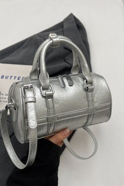 2025 Summer Women's Handheld Bowling Bag - Minimalist Pleated Crossbody Bag, Trendy Niche Style for Fashion Lovers