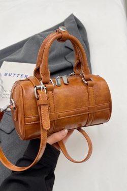 2025 Summer Women's Handheld Bowling Bag - Minimalist Pleated Crossbody Bag, Trendy Niche Style for Fashion Lovers