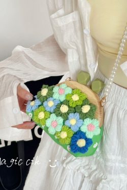 2025 Summer Women's High-End Versatile Beach Bag, Pearl Crossbody Shell Bag in Rural Style