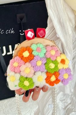 2025 Summer Women's High-End Versatile Beach Bag, Pearl Crossbody Shell Bag in Rural Style