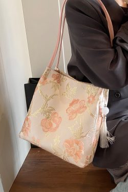 2025 Trendy Chinese-Style Women's Large Capacity Bucket Bag - Fashionable Commuting Shoulder Bag