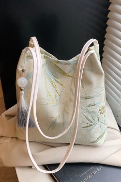 2025 Trendy Chinese-Style Women's Large Capacity Bucket Bag - Fashionable Commuting Shoulder Bag