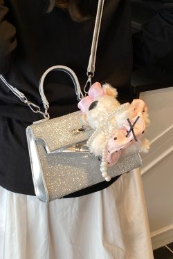 2025 Trendy Silver Kelly Handbag for Women - Versatile Small Square Shoulder Crossbody Bag