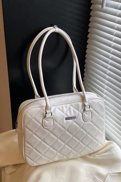 2025 Winter Women's Minimalist Diamond-Patterned Handheld Travel Bag, Chic Shoulder Bag, High-End Underarm Style