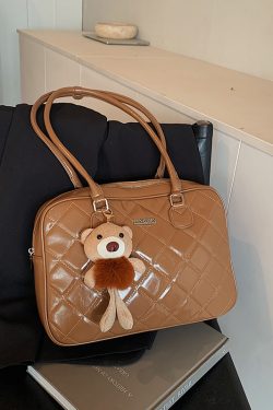 2025 Winter Women's Minimalist Diamond-Patterned Handheld Travel Bag, Chic Shoulder Bag, High-End Underarm Style