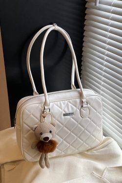 2025 Winter Women's Minimalist Diamond-Patterned Handheld Travel Bag, Chic Shoulder Bag, High-End Underarm Style