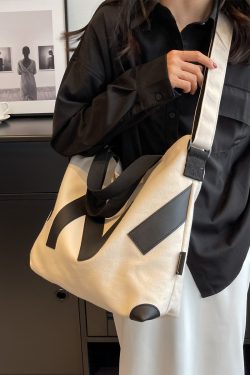 2025 Women’s Canvas Tote Bag - Large Capacity, Versatile Handbag for Students, Commuting, Shoulder and Crossbody Style