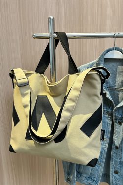 2025 Women’s Canvas Tote Bag - Large Capacity, Versatile Handbag for Students, Commuting, Shoulder and Crossbody Style