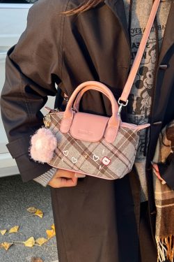 2025 Women's Color-Blocking Woolen Handbag - Small Square Shoulder Crossbody Bag for Spring and Summer Fashion