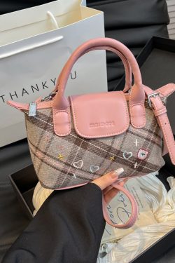 2025 Women's Color-Blocking Woolen Handbag - Small Square Shoulder Crossbody Bag for Spring and Summer Fashion