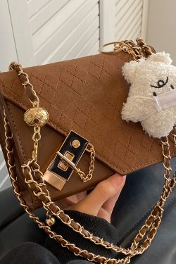 2025 Women's High-End Diamond-Shaped Chain Bag - Versatile Retro Small Square Crossbody for Spring and Summer Fashion