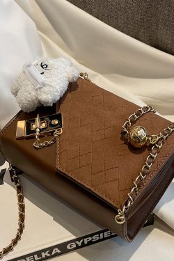 2025 Women's High-End Diamond-Shaped Chain Bag - Versatile Retro Small Square Crossbody for Spring and Summer Fashion