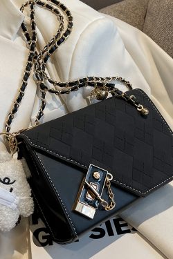 2025 Women's High-End Diamond-Shaped Chain Bag - Versatile Retro Small Square Crossbody for Spring and Summer Fashion