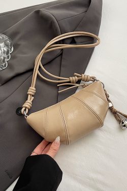 2025 Women's High-End Silver Horn Dumpling Bag - Textured Crossbody Zipper Phone Bag for Summer Fashion