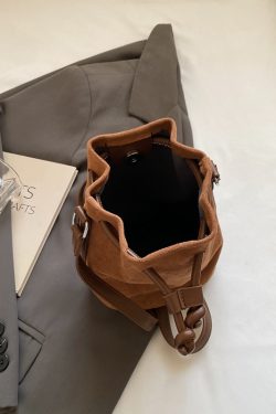 2025 Women's High-End Summer Drawstring Bucket Bag - Chic Shoulder Crossbody Phone Bag for Fashionable Outings