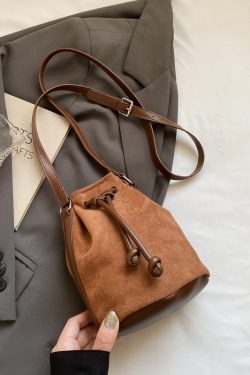 2025 Women's High-End Summer Drawstring Bucket Bag - Chic Shoulder Crossbody Phone Bag for Fashionable Outings