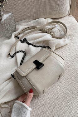 2025 Women's Korean Style Chain Shoulder Bag - Versatile Small Square Crossbody Purse, High-End Fashion Accessory