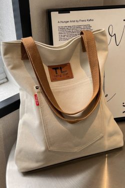 2025 Women's Large Capacity Canvas Commuter Tote Bag – Versatile Shoulder Handbag for Students & Everyday Use