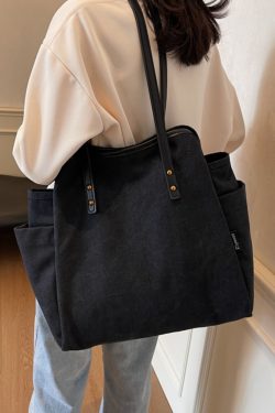 2025 Women's Large Capacity Canvas Tote Bag - Stylish Shoulder Bag for Commuting and Classes, Winter Essential