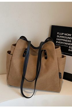 2025 Women's Large Capacity Canvas Tote Bag - Stylish Shoulder Bag for Commuting and Classes, Winter Essential