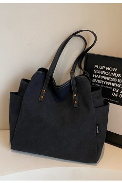 2025 Women's Large Capacity Canvas Tote Bag - Stylish Shoulder Bag for Commuting and Classes, Winter Essential