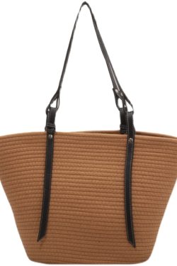 2025 Women's Large Capacity Grass-Woven Tote Bag, Versatile Fashionable Shoulder Bag for Spring and Summer